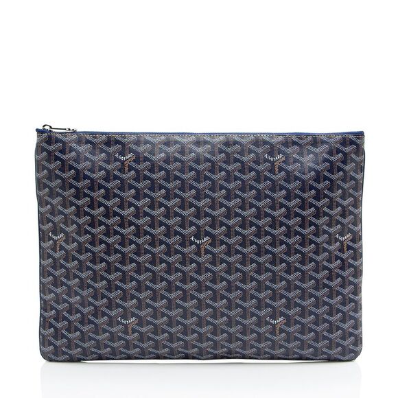 Goyard Handbags - Goyard Goyardine Canvas Senat GM Pouch